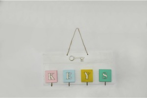 Ahşap Anahtar Askısı El Yapımı 34x15cm