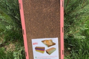 Kedi Tırmalama Kartonu Mdf Kasalı Değiştirilebilir Pembe